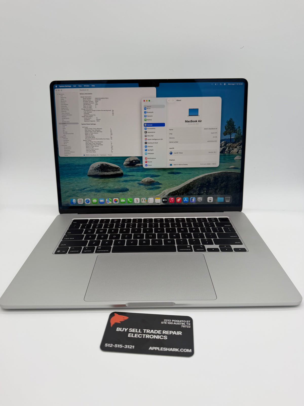 Apple 15” MacBook Air M4 Chip 24GB Ram 1TB SSD