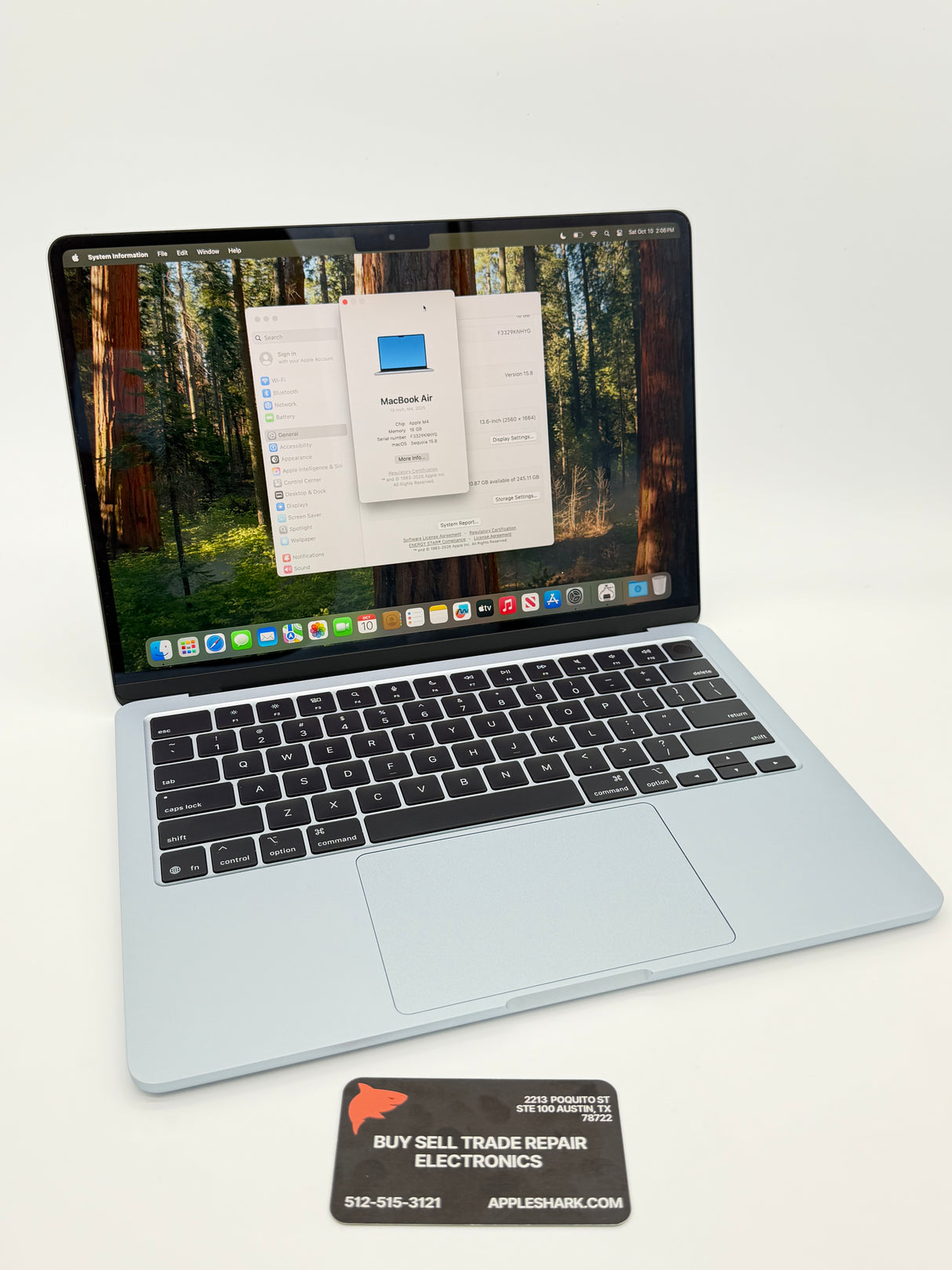 Apple 13” MacBook Air M4 Chip 16GB Ram 256SSD