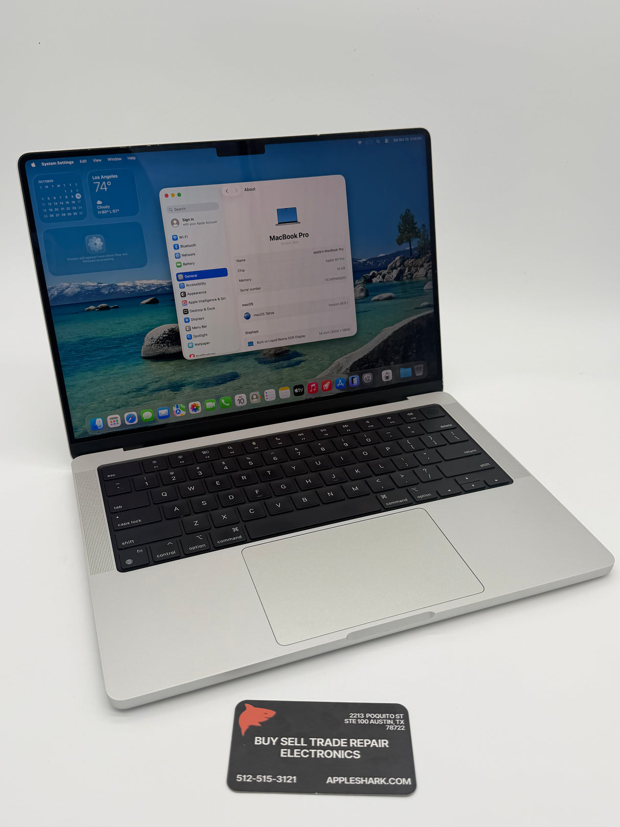 Apple 14” MacBook Pro M1 Pro Chip 16GB 512SSD