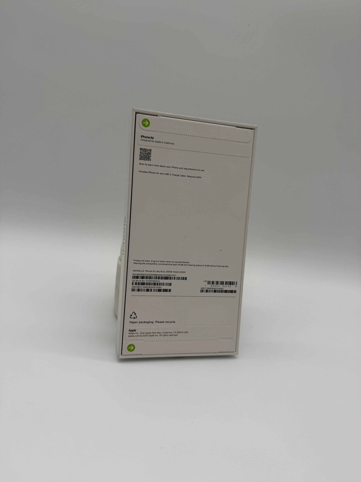 Apple iPhone Air 256GB unlocked new sealed box