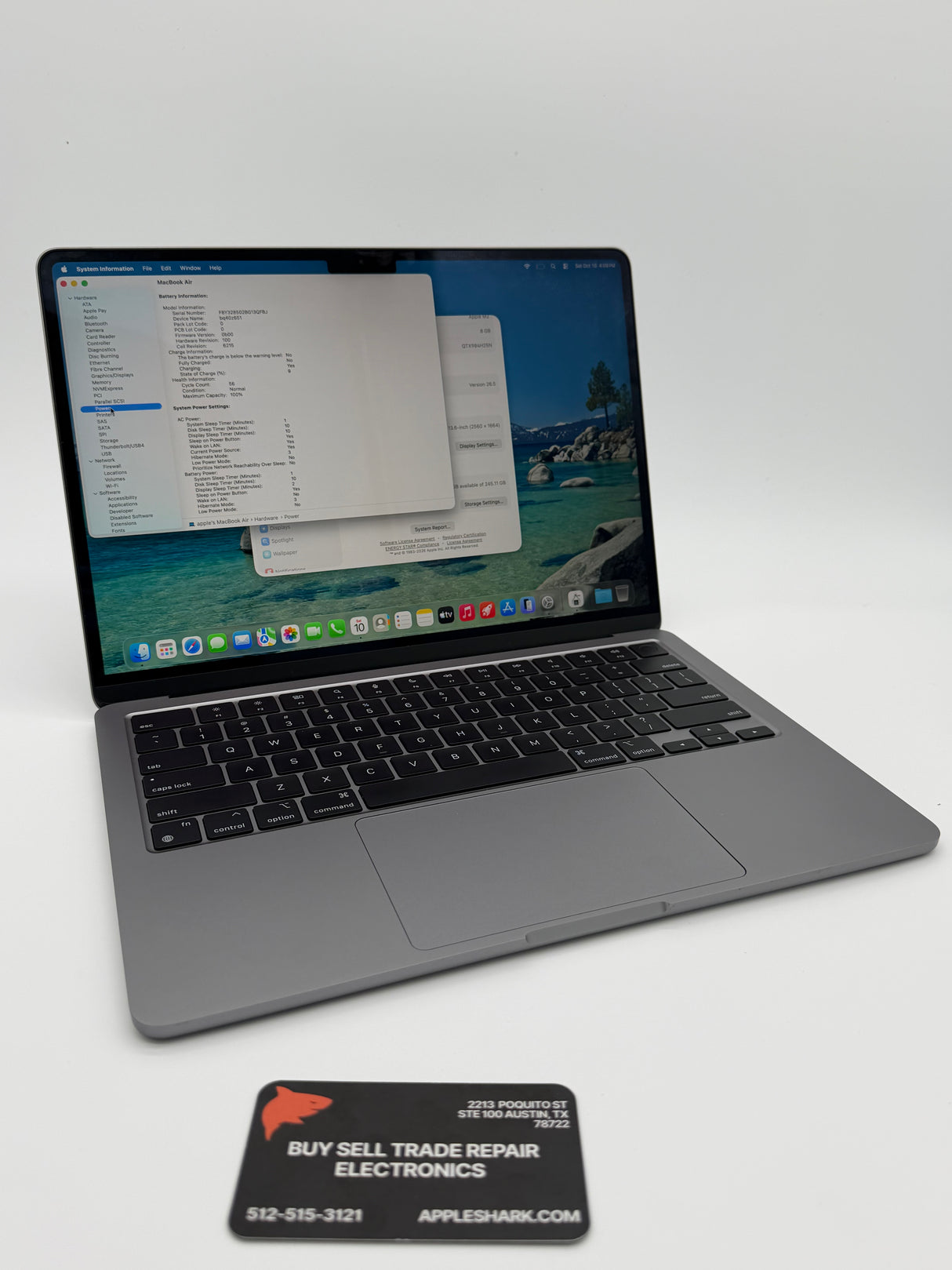 Apple 13” MacBook Air M2 Chip 8GB Ram 256SSD